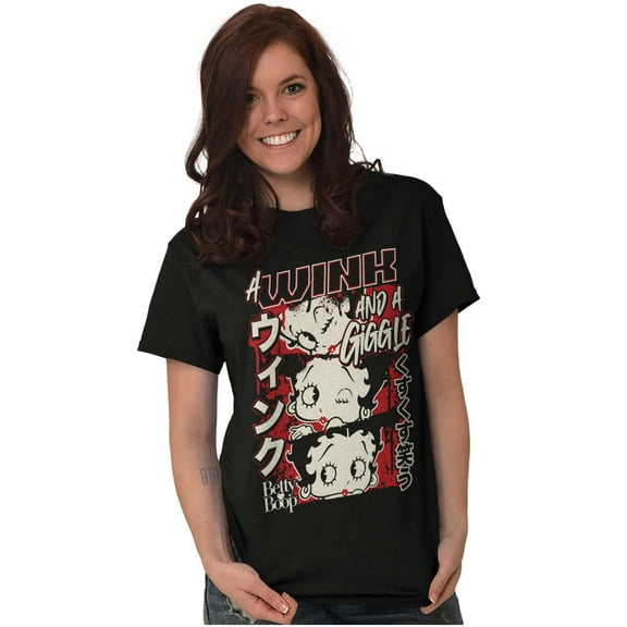 Betty Boop A Wink And A Giggle Women's Graphic T Shirt Tees Brisco Brands X