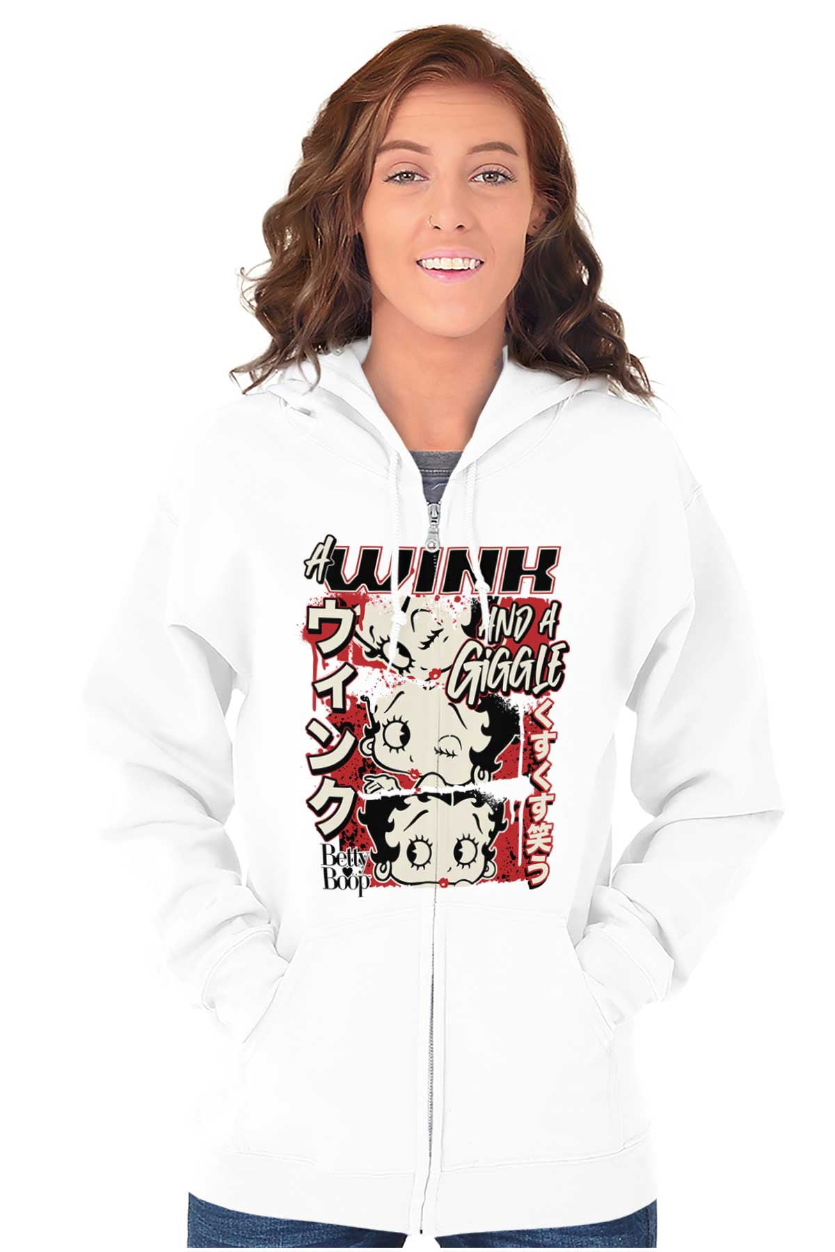 Guess Originals Betty Boop Co-ord Velour Zip Up Hoodie In Red - Foto 9