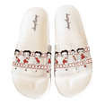 thumbnail image 1 of Betty Boop Adult Women Flip Flop Sandal Thong Slide Wedge (Size 11 Clear White Slide), 1 of 1