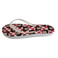 thumbnail image 1 of Betty Boop Adult Women Flip Flop Sandal Thong Slide Wedge (Size 11 White Check), 1 of 2