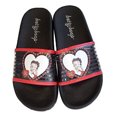 thumbnail image 1 of Betty Boop Adult Women Flip Flop Sandal Thong Slide Wedge (Size 8 Black Heart Slide), 1 of 3