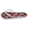 thumbnail image 1 of Betty Boop Adult Women Flip Flop Sandal Thong Slide Wedge (Size 8 White Check Rubber), 1 of 2