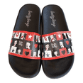 thumbnail image 1 of Betty Boop Adult Women Flip Flop Sandal Thong Slide Wedge (Size 9 Black Check ), 1 of 1