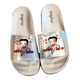 thumbnail image 1 of Betty Boop Adult Women Flip Flop Sandal Thong Slide Wedge (Size 9 Silver), 1 of 1