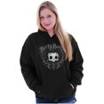 thumbnail image 1 of Betty Boop Affliction Skull Cartoon Womens Pullover Graphic Hoodie Brisco Brands S, 1 of 4