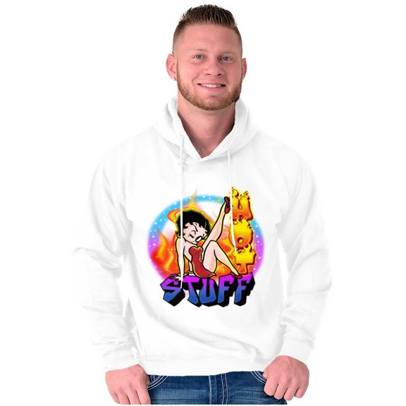 Betty Boop Air Brushed Hot Stuff Hoodie Sweatshirt Women Brisco Brands S