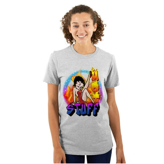 Betty Boop Air Brushed Hot Stuff Women Plus Size Graphic Tee Tees Brisco Brands 3X