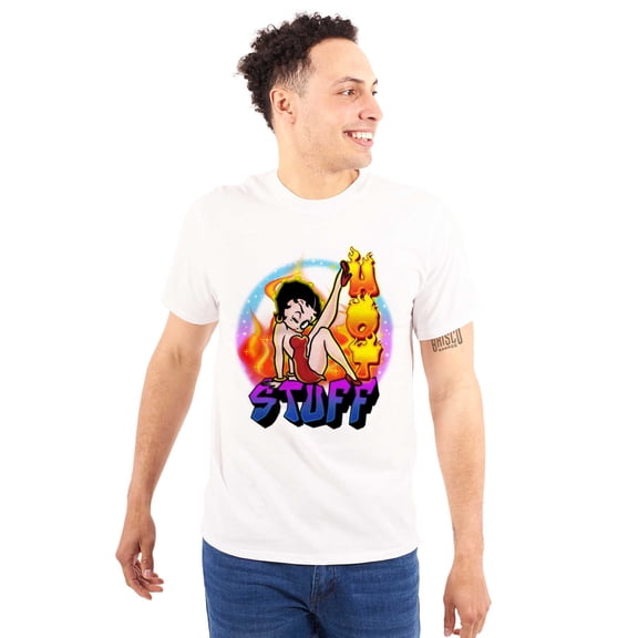 Betty Boop Air Brushed Hot Stuff Women's Graphic T Shirt Tees Brisco Brands X