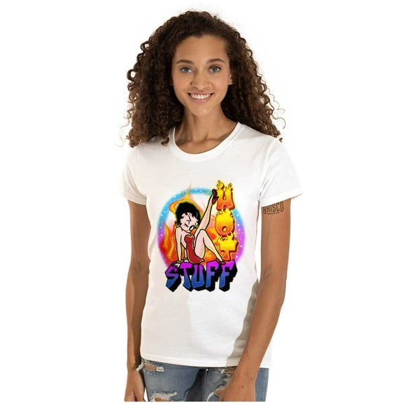 Betty Boop Air Brushed Hot Stuff Women's T Shirt Ladies Tee Brisco Brands M