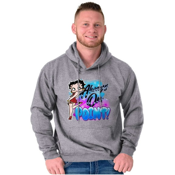 Betty Boop Air Brushed On Point Hoodie Sweatshirt Women Brisco Brands S