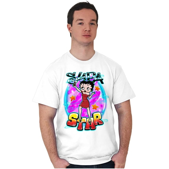 Betty Boop Air Brushed Supastar Women's Graphic T Shirt Tees Brisco Brands X