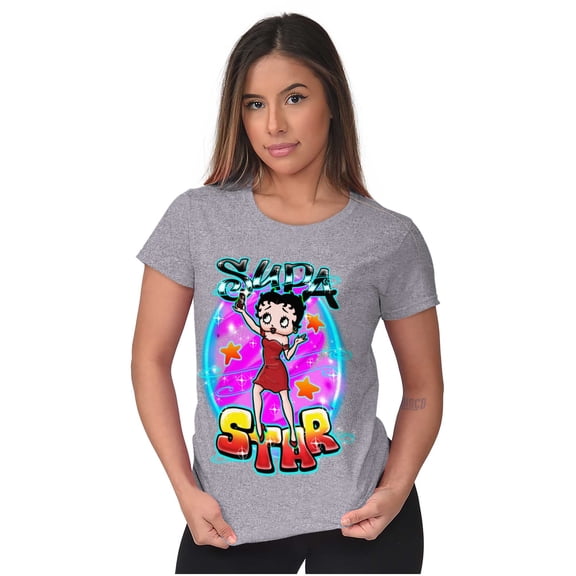Betty Boop Air Brushed Supastar Women's T Shirt Ladies Tee Brisco Brands S