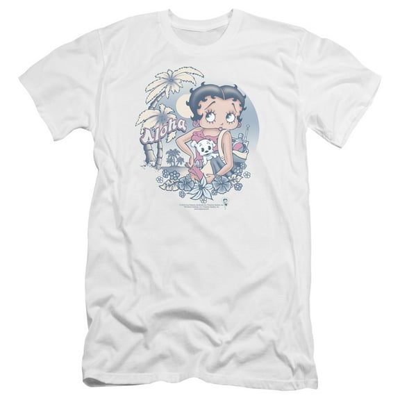 Betty Boop - Aloha - Premium Slim Fit Short Sleeve Shirt - Large
