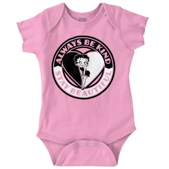 Betty Boop Always Be Kind Cute Bodysuit Jumper Girls Infant Baby Brisco Brands 24M