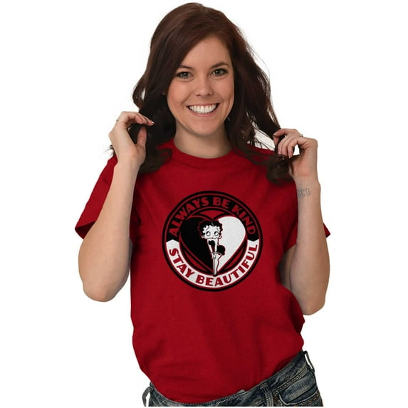 Betty Boop Always Be Kind Cute Women's Graphic T Shirt Tees Brisco Brands L