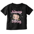 thumbnail image 1 of Betty Boop Always Vibing Diamonds Youth T Shirt Tee Girls Infant Toddler Brisco Brands 6M, 1 of 4