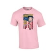 thumbnail image 1 of Betty Boop America Land of the Free Home of the Brave Distressed Unisex Short Sleeve T-shirt Graphic Tee Graphic Tee-Light Pink-xl, 1 of 4