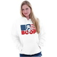 thumbnail image 1 of Betty Boop American Flag Patriotic Hoodie Sweatshirt Women Brisco Brands S, 1 of 6