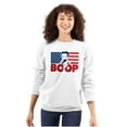 thumbnail image 1 of Betty Boop American Flag Patriotic Women Plus Size Sweatshirt Brisco Brands 2X, 1 of 5
