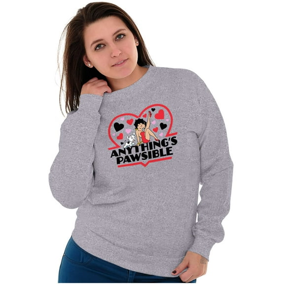 Betty Boop Anythings Possible Pun Women Plus Size Sweatshirt Brisco Brands 5X