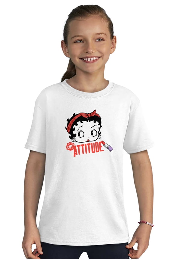 Betty Boop Attitude Cartoon Character Girls Kids T Shirt Tees Teen Brisco Brands X