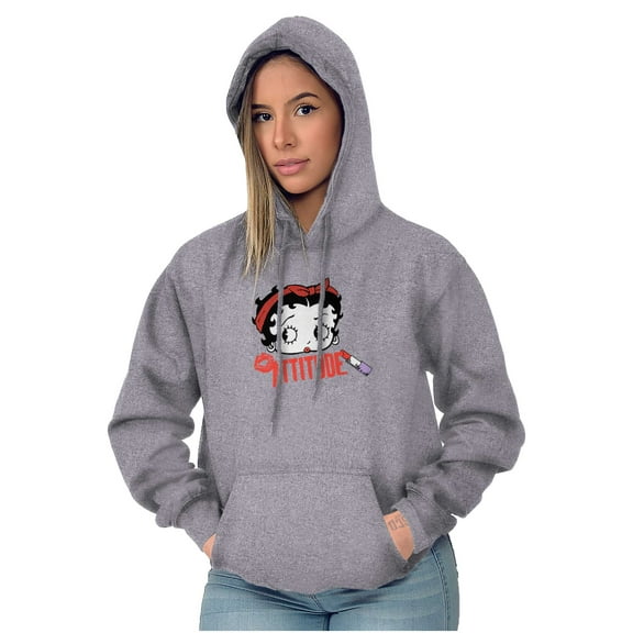 Betty Boop Attitude Cartoon Character Hoodie Sweatshirt Women Brisco Brands S