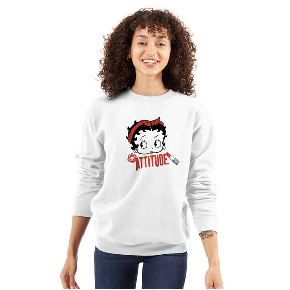 Betty Boop Attitude Cartoon Character Women Plus Size Sweatshirt Brisco Brands 3X
