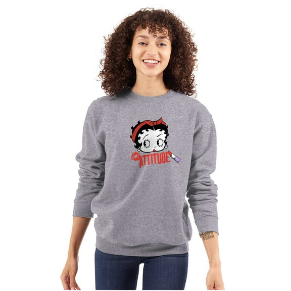 Betty Boop Attitude Cartoon Character Women Plus Size Sweatshirt Brisco Brands 4X