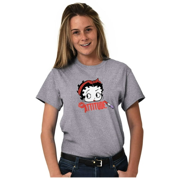Betty Boop Attitude Cartoon Character Women's Graphic T Shirt Tees Brisco Brands X