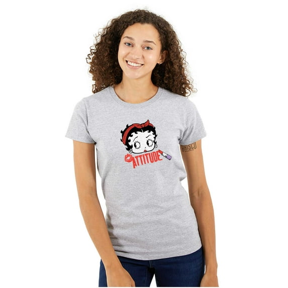 Betty Boop Attitude Cartoon Character Women's T Shirt Ladies Tee Brisco Brands S