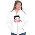 thumbnail image 1 of Betty Boop Attitude Cartoon Character Zip Hoodie Sweatshirt Women Brisco Brands L, 1 of 6