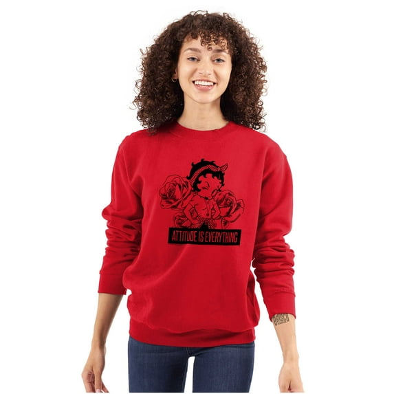 Betty Boop Attitude & Everything Women Crewneck Sweatshirt Brisco Brands S