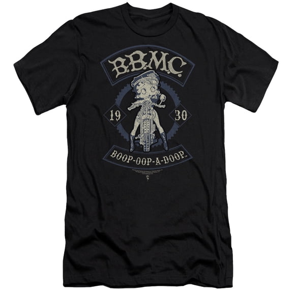 Betty Boop B.B.M.C. Premium Canvas T-Shirt Adult Slim Fit 30/1 Black