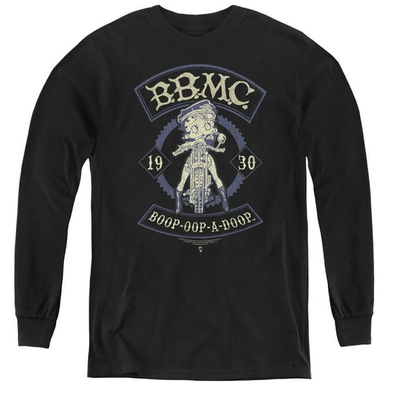 Betty Boop B.B.M.C. Youth Long Sleeve T-Shirt Tee Black