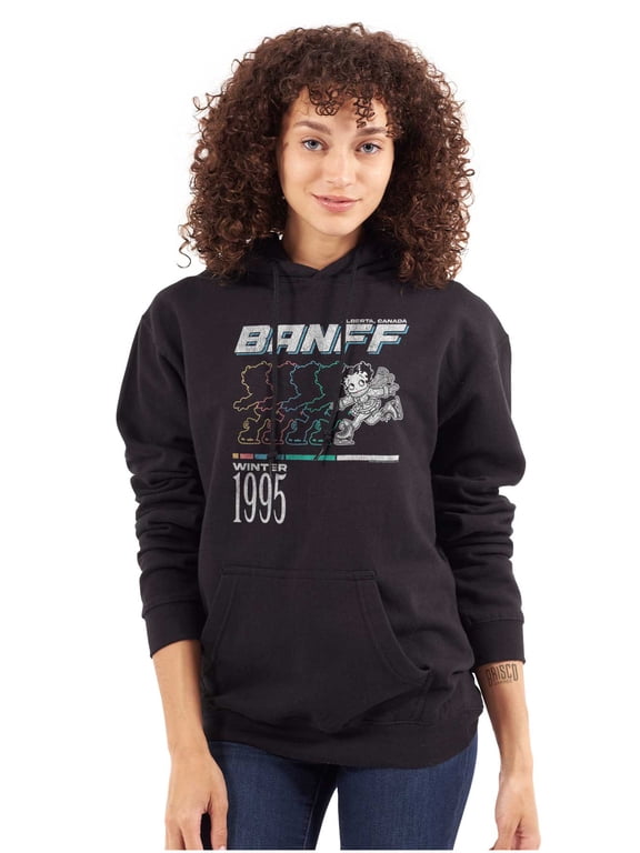 BANFF Canada Ice Skater Womens Pullover Graphic Hoodie Brisco Brands S