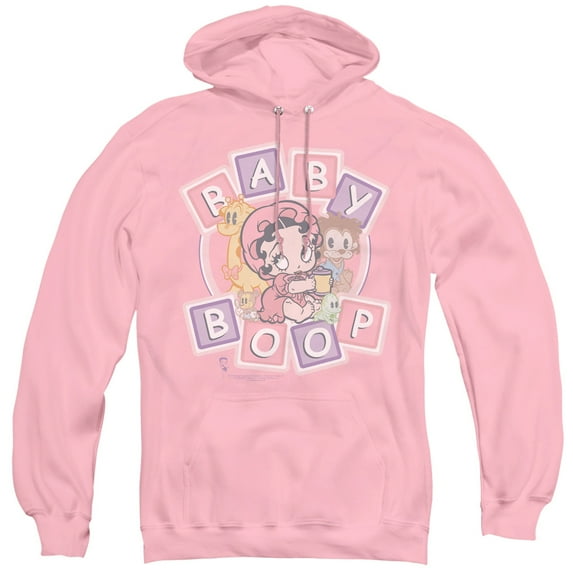 Betty Boop Baby Boop & Friends Adult Pullover Hoodie Sweatshirt Pink