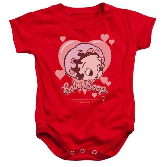 Betty Boop Baby Boys' Baby Heart Bodysuit 6 - 12 Months Red