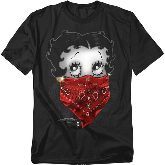 Betty Boop T-Shirt Bandana & Roses Unisex Graphic Tee For Men & Women