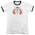 thumbnail image 1 of Betty Boop Bb Dance Adult Ringer White Black, 1 of 1