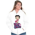 thumbnail image 1 of Betty Boop Beat Breast Cancer Ribbon Women Plus Size Zipper Hoodie Brisco Brands 2X, 1 of 5