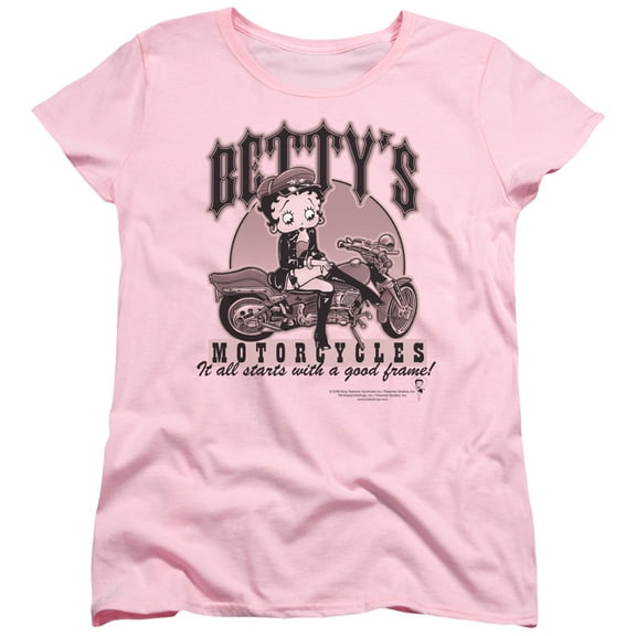 Betty Boop - Bettys Motorcycles - Women's Short Sleeve Shirt - Medium