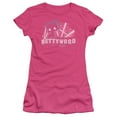 thumbnail image 1 of Betty Boop Bettywood S/S Junior Women's T-Shirt Sheer Hot Pink, 1 of 2