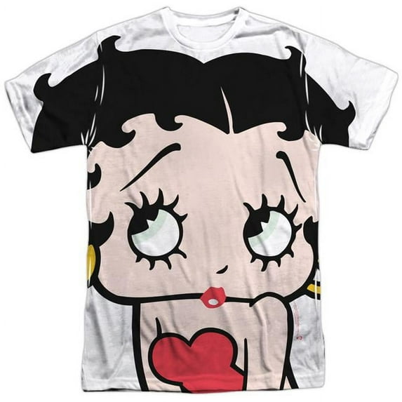 Betty Boop Men's Big Boop Head Sublimation T-shirt White