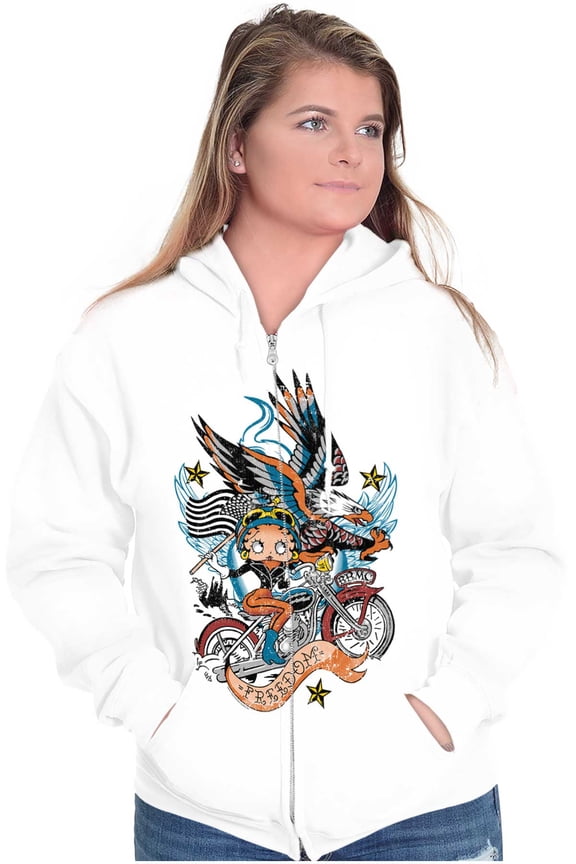 Biker American Eagle Women Plus Size Zipper Hoodie Brisco Brands 2X
