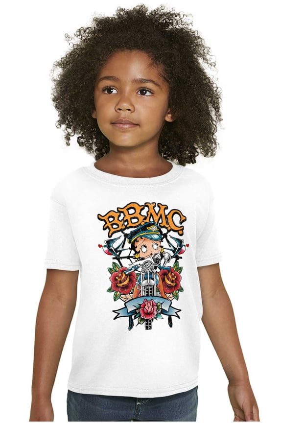 Biker BBMC Roses Tattoo Girls Kids T Shirt Tees Teen Brisco Brands S