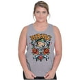 thumbnail image 1 of Betty Boop Biker BBMC Roses Tattoo Tank Top Tee Shirt Women Brisco Brands L, 1 of 5