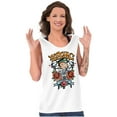thumbnail image 1 of Betty Boop Biker BBMC Roses Tattoo Tank Top Tee Shirt Women Brisco Brands X, 1 of 5