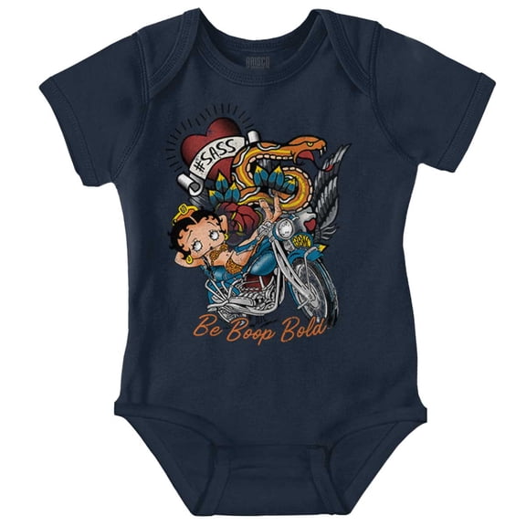 Betty Boop Biker Be Bold Snake Bodysuit Jumper Girls Infant Baby Brisco Brands 12M