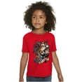 thumbnail image 1 of Betty Boop Biker Flaming Skull Tattoo Girls Kids T Shirt Tees Teen Brisco Brands L, 1 of 5
