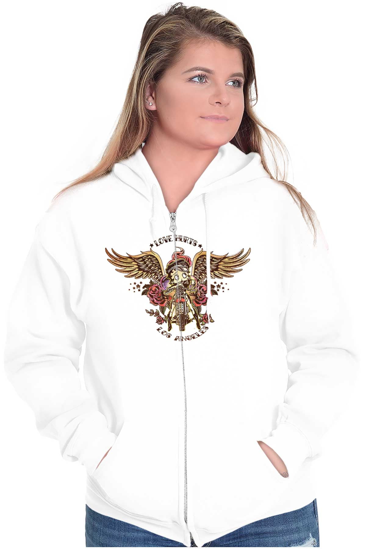 Biker hotsell zip hoodie